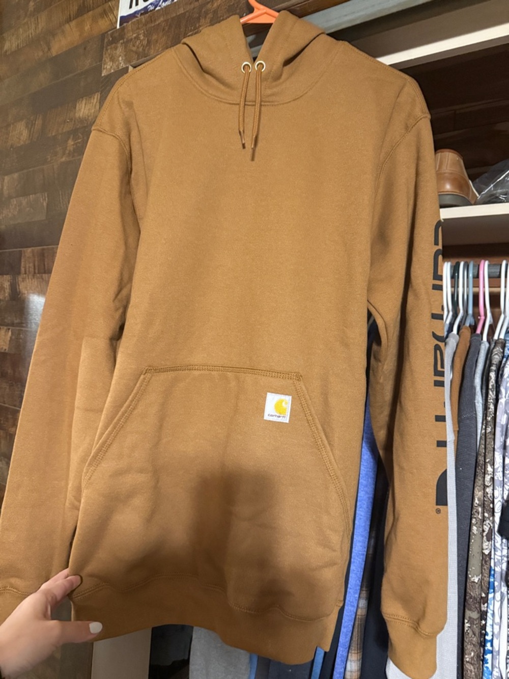 Carhartt Men's Duck Brown Hooded Work Sweatshirt